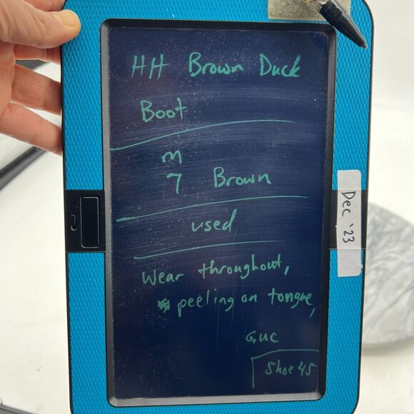 HH Brown Duck Boots Mens 7 Brown Insulated Waterproof Thinsulate Steel Shank - Picture 11 of 12